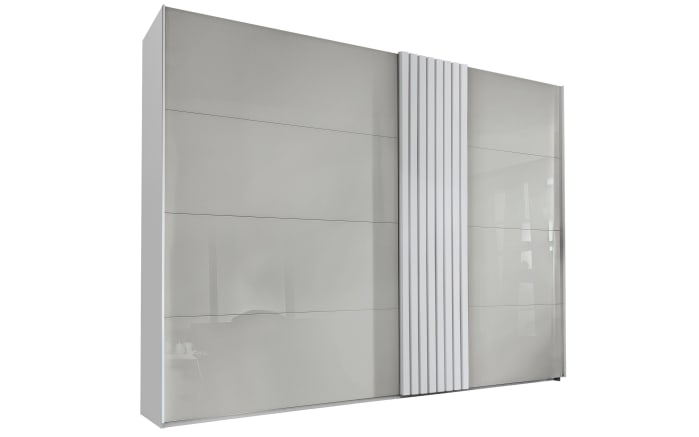Kleiderschrank Tegio, seidengrau/weiß, 320 x 223 cm-02