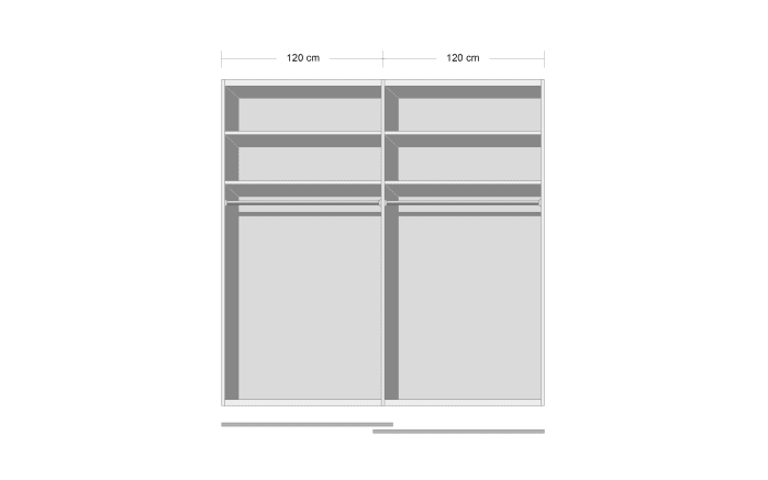 Schwebetürenschrank Tegio, weiß, 240 x 223 cm online bei Hardeck kaufen