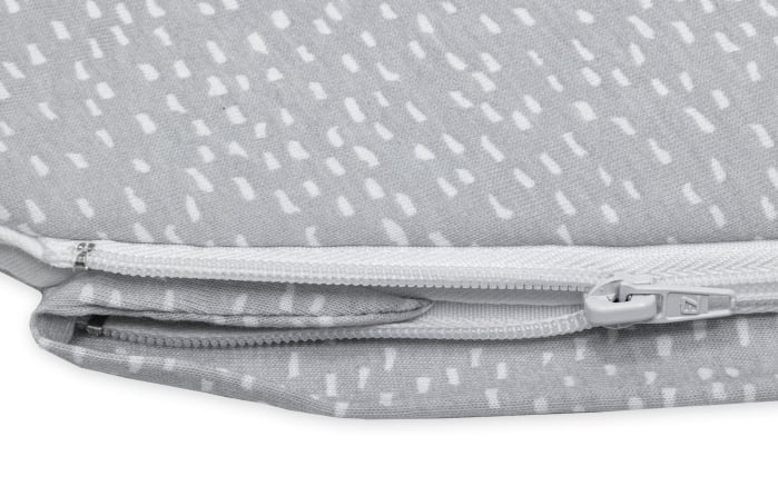 Jersey Schlafsack, grau mit weißem Muster, 74 cm-03