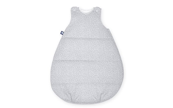 Jersey Schlafsack, grau mit weißem Muster, 74 cm-01