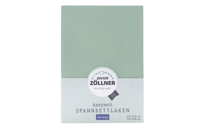 Jersey Spannbettlaken, salbei, für Babymatratzen 60 x 120 bis 70 x 140 cm-01