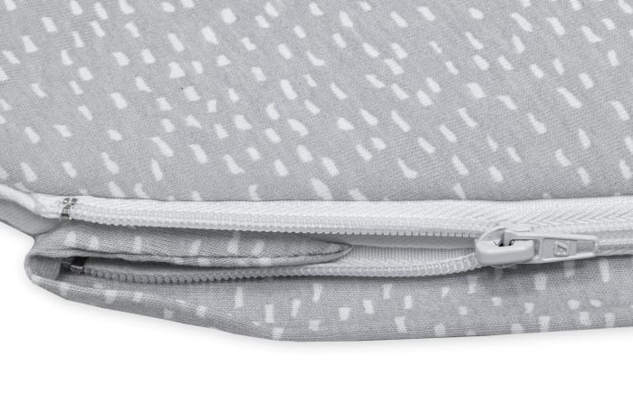 Jersey Schlafsack, grau mit weißem Muster, 98 cm-03