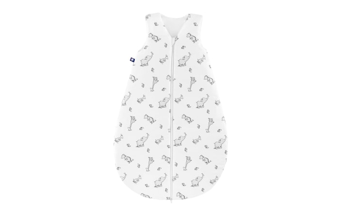 Sommer-Schlafsack, weiß mit Muster Safari, 90 cm-01