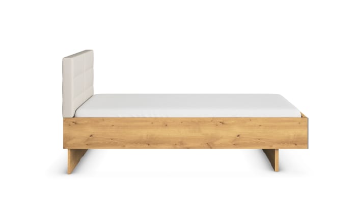 Bettanlage Cherie, Asteiche-Nachbildung/champagner, inkl. Höhenverstellung, 100 x 200 cm-03