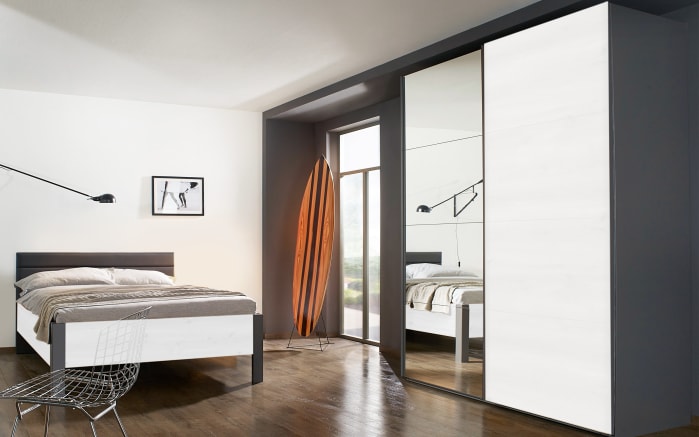 Schwebetürenschrank Kosi Plus, weiß/graphit, 162 x 223 cm-01