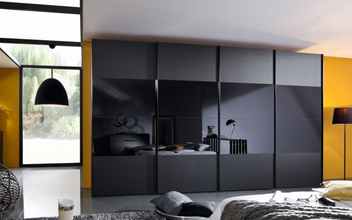 Schwebetürenschrank Ajana, schwarz-01