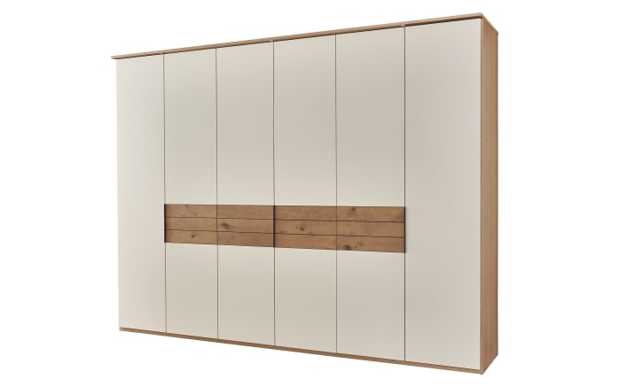 Schlafzimmer Maruna, Eiche Barriqie Furnier, Absetzung in anthrazit, 180 x 200 cm, Schrank 300 x 229 cm-03