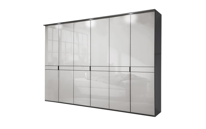 Drehtürenschrank Mindia, seidengrau/basalt-01