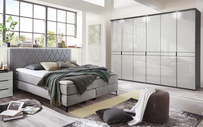 Drehtürenschrank Mindia, seidengrau/basalt-02