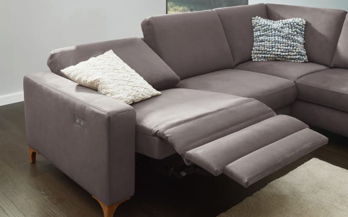 Wohnlandschaft Step Plus, platin, inkl. teilmotorische Relaxfunktion-02