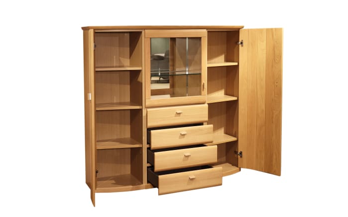 Highboard Savera, Eiche massiv/sand -02