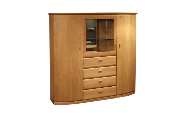 Highboard Savera, Eiche massiv/sand -01