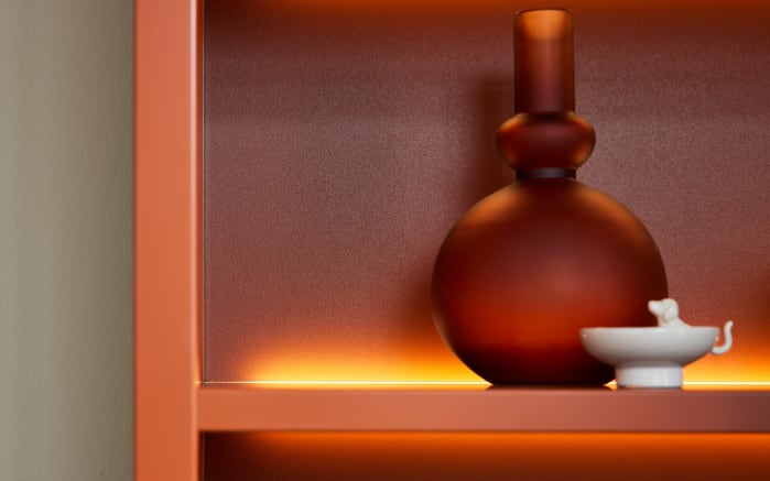 Regal Artist, cognac, inkl. Softclose Funktion -02