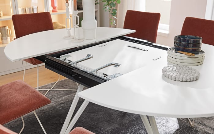 Esstisch Diamo, wollweiß, inkl. Ausziehfunktion-02
