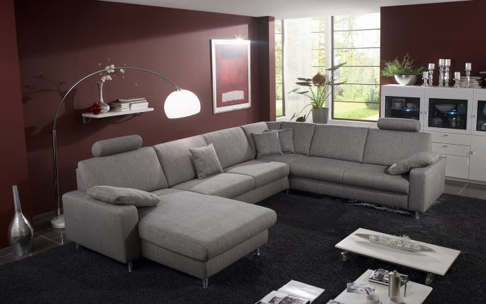 Wohnlandschaft Spring-S, grau, inkl. Funktionen-01