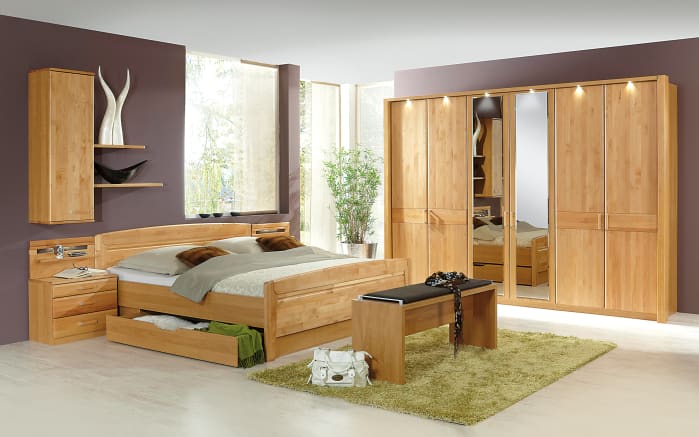Schlafzimmer Lausanne, Erle teilmassiv, 180 x kaufen 216 300 cm online cm, 200 bei Schrank Hardeck x