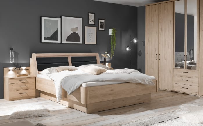 Bett Luxor 3, Steineiche-Nachbildung, 180 x 200 cm-01