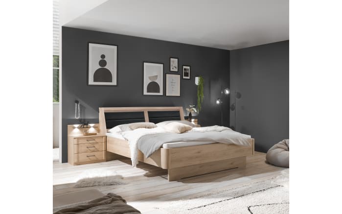 Nachtkonsolenpaneelpaar Luxor 3, Steineiche-Nachbildung, 60 cm, 2 Stück -03