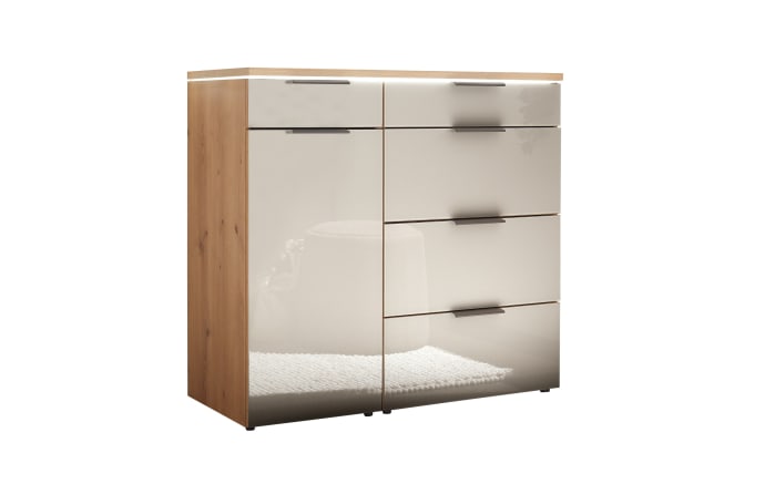 Kommode Como, champagner, inkl. Vollauszug-02