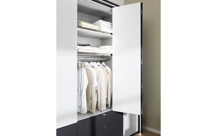 Falttürenschrank Clivo 2000, weiß/graphit-02