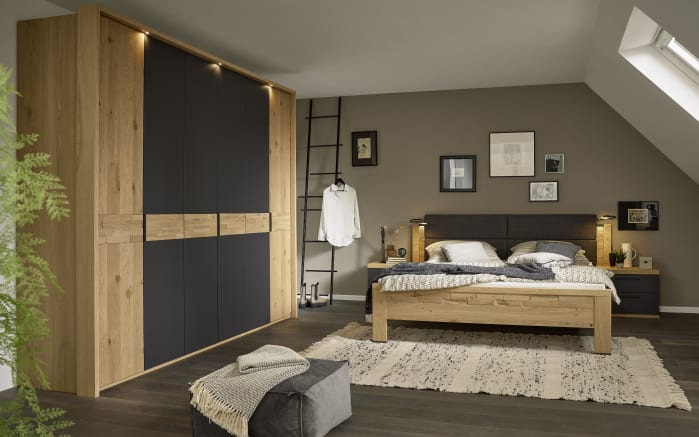 Schlafzimmer Minto 2.0, Balkeneiche Furnier/basalt-01