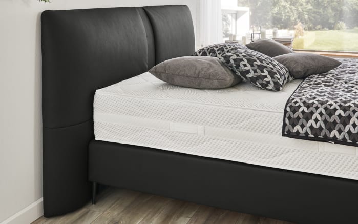 Boxspringbett OC-BX20503, Santiago schwarz, 180 x 200 cm, Härtegrad 2 und 3-02