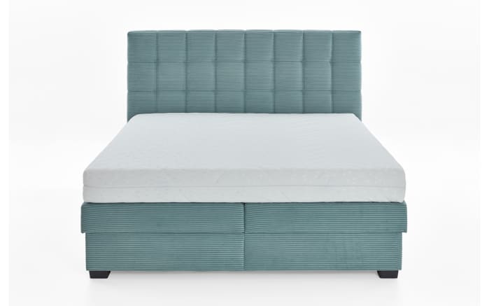 Boxspringbett OC-BX21088, Cord aqua, 180 x 200 cm, Härtegrad 2 und 3-02