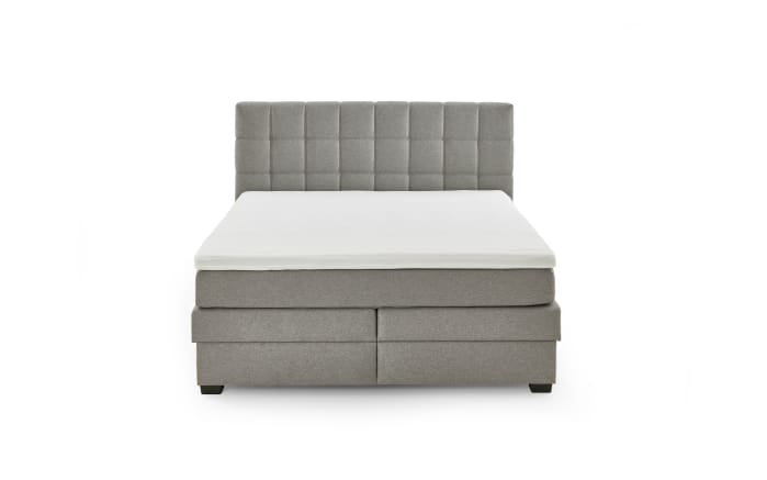 Boxspringbett OC-BX21088, Twist silber, 180 x 200 cm, Härtegrad 2 und 3-02