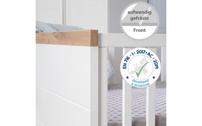 Kombikinderbett Nele, weiß/Artisan Eiche-Nachbildung, inkl. Höhenverstellung-08