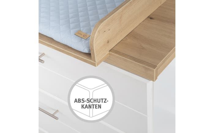 Wickelkommode Nele, weiß/Artisan Eiche-Nachbildung, inkl. Wickelansatz-08