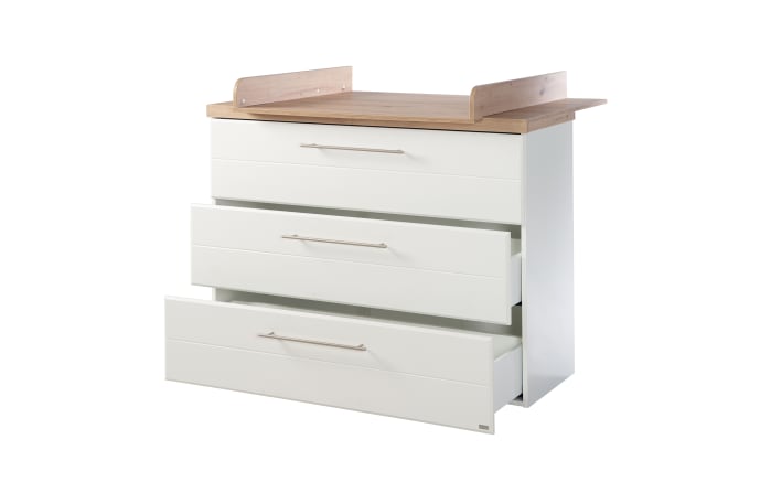 Wickelkommode Nele, weiß/Artisan Eiche-Nachbildung, inkl. Wickelansatz-04