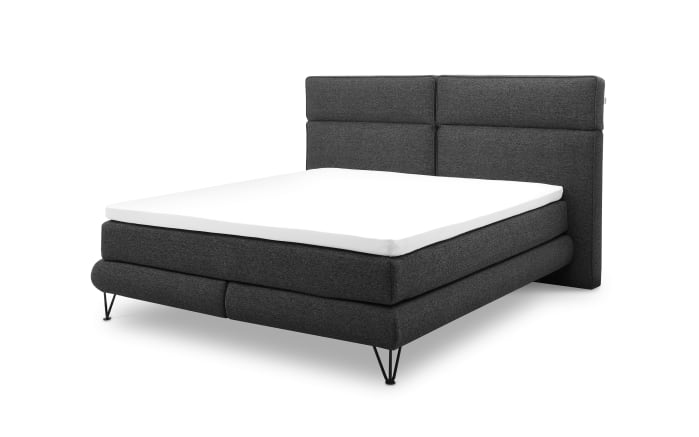 Boxspringbett Deluxe Edition, schwarz, 180 x 200 cm-05