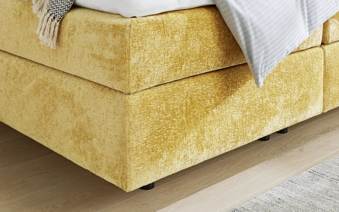 Boxspringbett Deluxe Edition, gelb, 180 x 200 cm-03