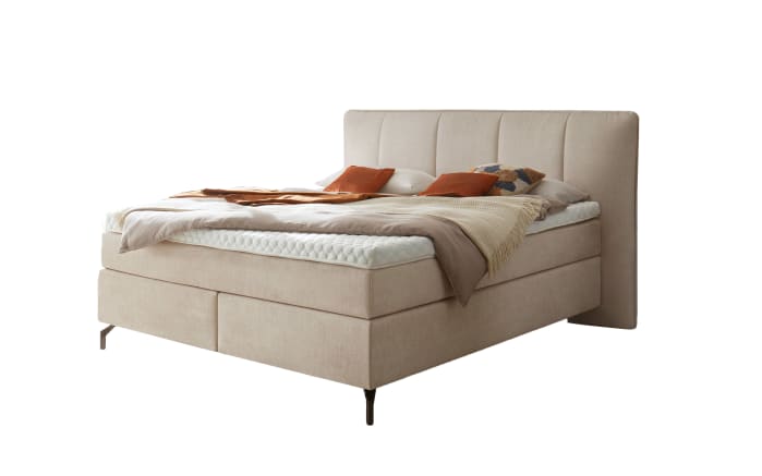 Boxspringbett Somo, creme, 180 x 200 cm, Härtegrad 2/3-02