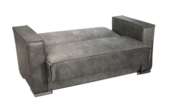Sofa 2-Sitzer Leon, grau, inkl. Bettfunktion-02