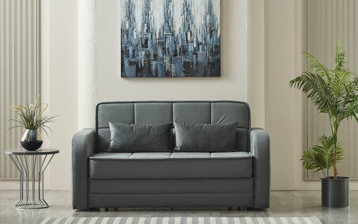 Schlafsofa Moleron, dunkelgrau, 145 x 194 cm-01