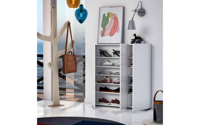 Schuhschrank Spazio, weiß, 110 x 115 cm-06