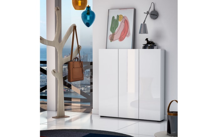 Schuhschrank Spazio, weiß, 110 x 115 cm-07