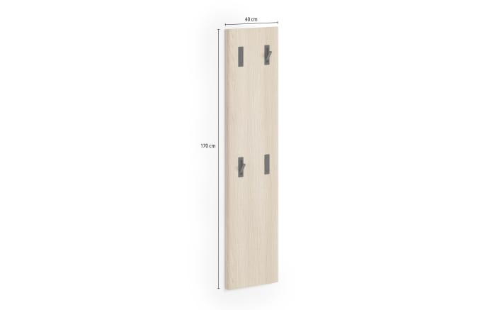 Garderobenpaneel Dillon, Eiche Lindberg-Nachbildung-02