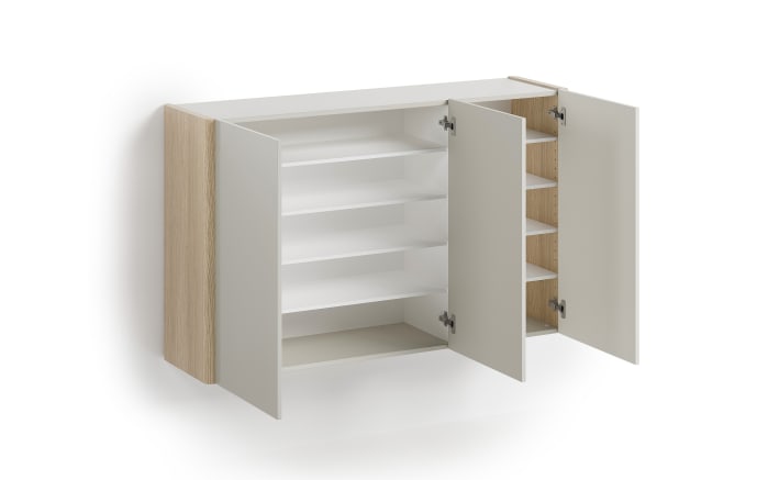 Schuhschrank Dillon, Eiche Lindberg-Nachbildung/grau-03