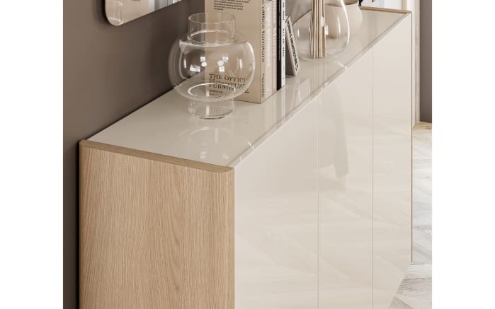 Schuhschrank Dillon, Eiche Lindberg-Nachbildung/grau-07