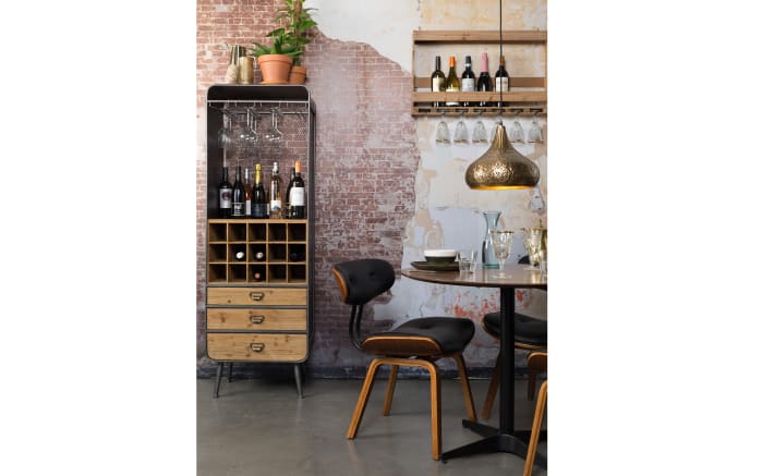 Kabinett Vino, Tanne massiv, anthrazit, 56 cm -08