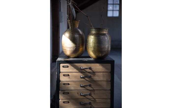 Vase Bahir aus Aluminium in gold, 40 cm-15