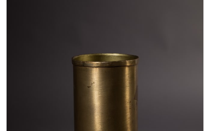 Vase Hari Slim aus vermessingtes Eisen in antik gold, 37 cm-03