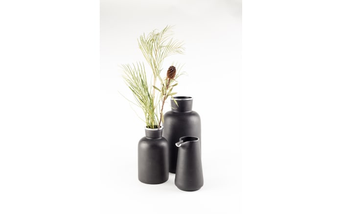 Vase Farma L aus Aluminium in schwarz, 31 cm-02
