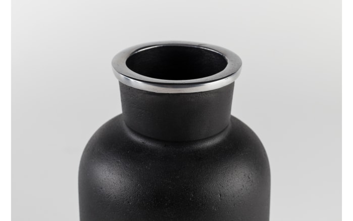 Vase Farma M aus Aluminium in schwarz, 23 cm -04