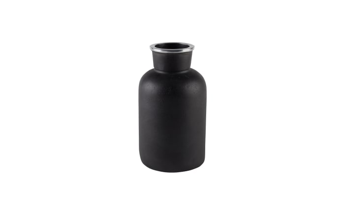 Vase Farma M aus Aluminium in schwarz, 23 cm -01
