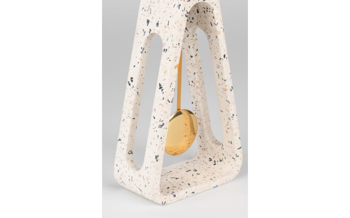 Tischuhr Pendulum Time Terrazzo aus Beton in weiß-02