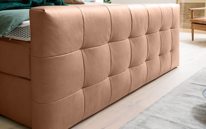 Motor-Boxspringbett Barell, cognac, 180 x 200 cm, Härtegrad 3 und 4-04