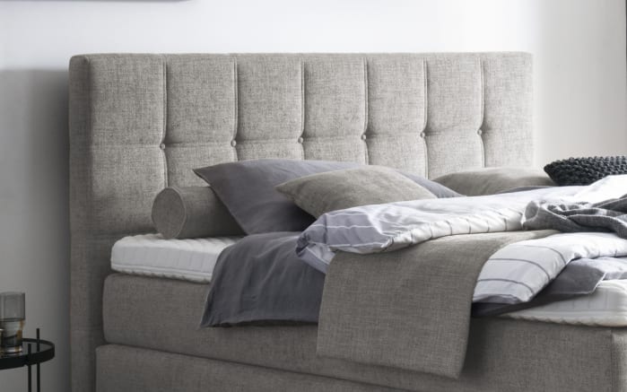 Boxspringbett Barell, Capulet falcon, 180 x 200 cm, Härtegrad 3 und 4, inkl. Premium Topper-02